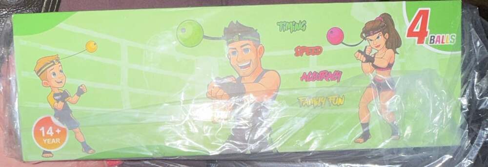 TEKXYZ Boxing Reflex Ball Family Pack, 4 Different Difficulty Levels with 2 Head